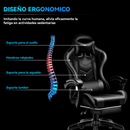 Silla Gamer Ergonómica Presidencial Reclinable Con Reposapiés Videojuego Pc Profesional