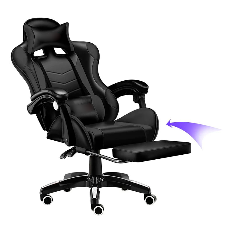 Silla Gamer Ergonómica Presidencial Reclinable Con Reposapiés Videojuego Pc Profesional
