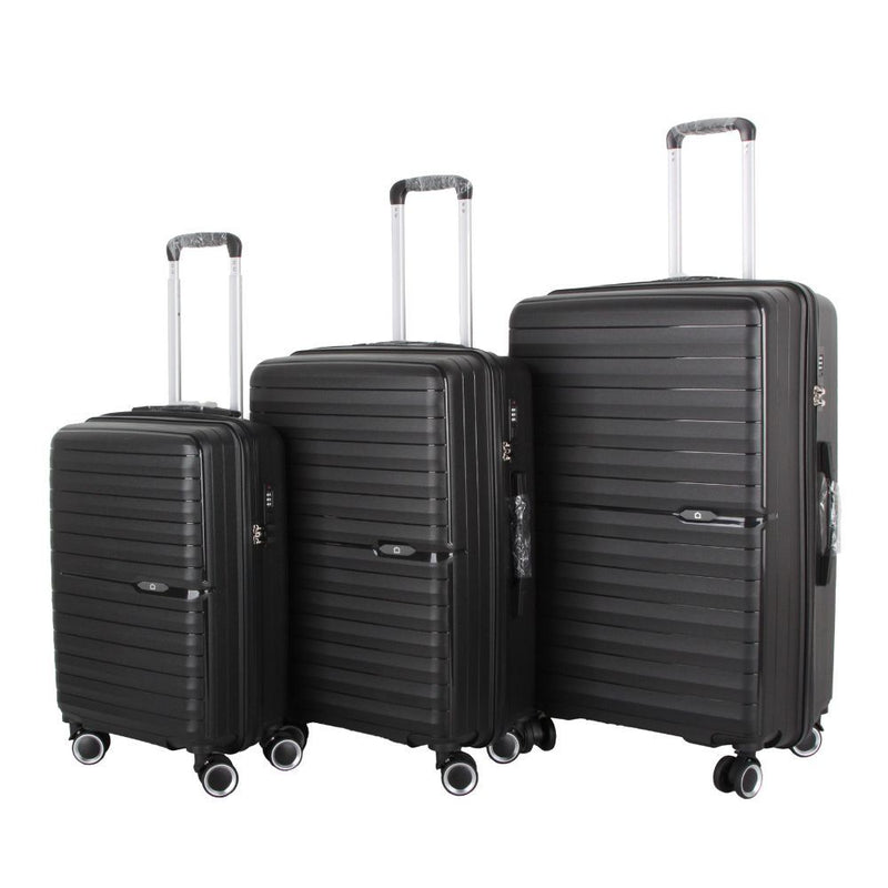 Kit 3 Valijas de Viaje Express Home PP13 – 20”, 24” y 28” – Color Negro