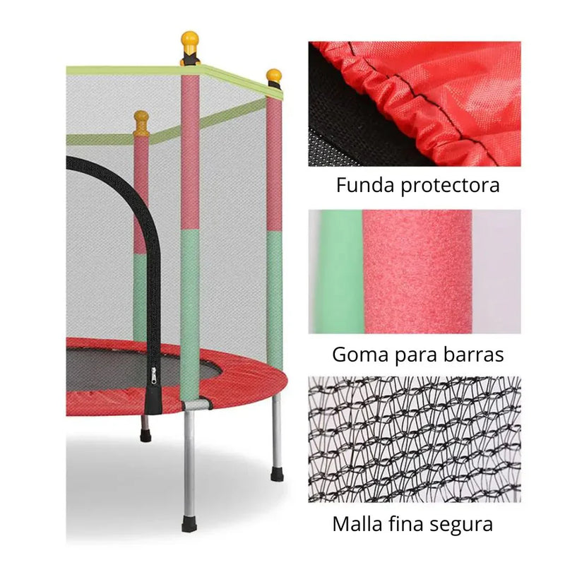 Cama Elástica Infantil Con Red Protectora (ENVÍO GRATIS)