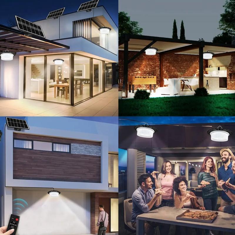 Lámpara Solar Colgante LED con Sensor de Movimiento, 5 Modos, Resistente al Agua y Control Remoto