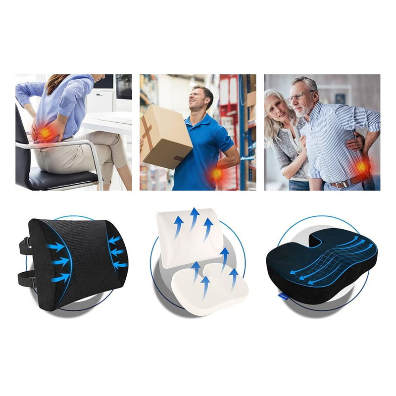 Cojín y Lumbar Para Silla [ENVÍO GRATIS]