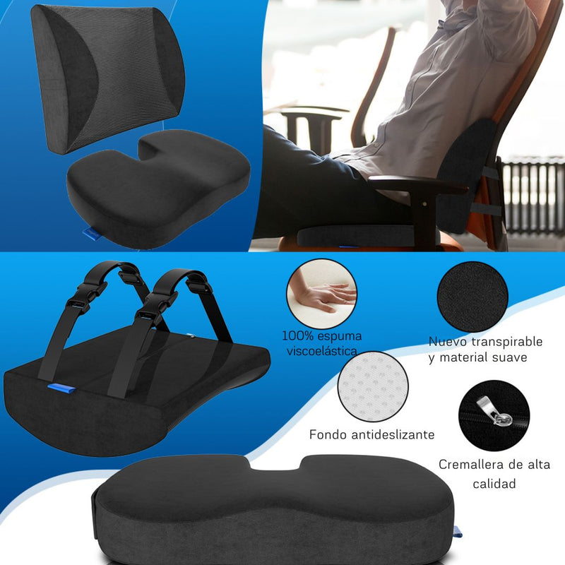 Cojín y Lumbar Para Silla [ENVÍO GRATIS]