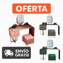Tocador Nórdico Moderno con Espejo y Banqueta (ENVÍO GRATIS)