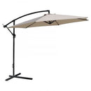 Sombrilla colgante para patio redonda 300x300x250 cm beige