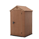 Bodega de Jardín Resina Marrón Mate 125x205 Cm