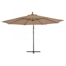 Sombrilla colgante para patio redonda 300x300x250 cm beige