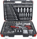 Juego de Llaves de profesional 215 Piezas – Caja de Herramientas, Trinquete, Carraca de Dientes Finos