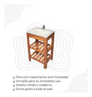 Vanitory 50 cm con Diseño Nórdico – Con Bacha Incluida De Regalo (ENVÍO GRATIS)