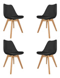 Set x4 Sillas Comedor Nórdicas Tapizadas – Estilo Tulip, Interior y Exterior (ENVÍO GRATIS)
