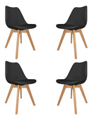 Set x4 Sillas Comedor Nórdicas Tapizadas – Estilo Tulip, Interior y Exterior (ENVÍO GRATIS)