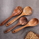 Set de Utensilios de Cocina 9 Piezas con Mango de Madera – Antiadherente y Resistente (ENVÍO GRATIS)