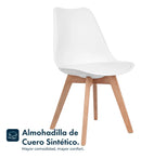 Set x4 Sillas Comedor Nórdicas Tapizadas – Estilo Tulip, Interior y Exterior (ENVÍO GRATIS)