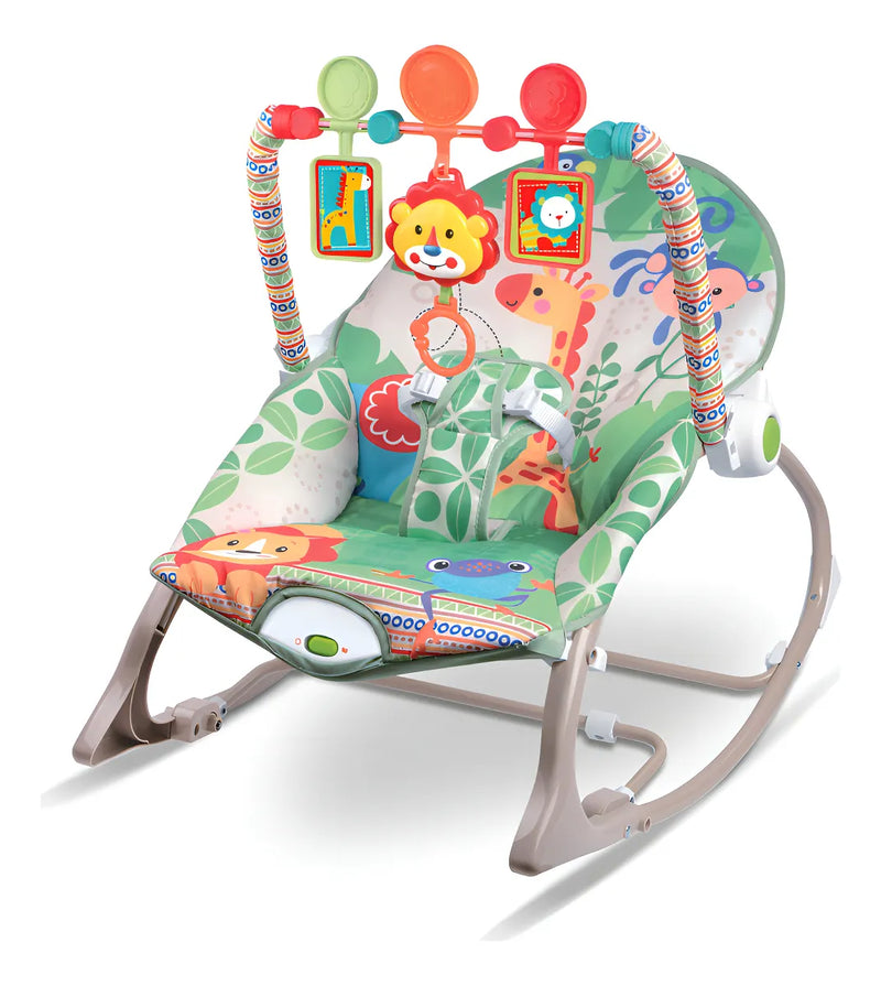 Silla Mecedora Para Bebé  Eléctrica Animales Celeste (ENVÍO GRATIS)