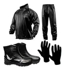 Traje Impermeable + Botas + Guantes – Kit Completo para Lluvia y Moto / Exterior (ENVÍO GRATIS)