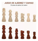 Tablero de Ajedrez Magnético Plegable – Portátil de Madera (ENVÍO GRATIS)