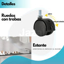 Perchero Metálico Móvil de Doble Barral – 110 × 150 cm (ENVÍO GRATIS)