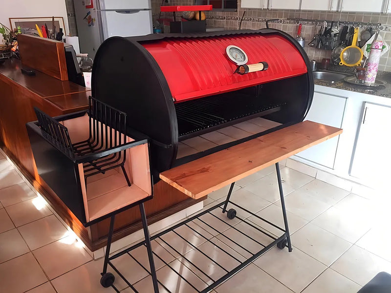 Tambor Full Móvil Parrilla Color Negro y Rojo (ENVÍO GRATIS)
