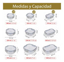 Set x12 Recipientes Herméticos de Vidrio – Conservación & Cocina Versátil (ENVÍO GRATIS)