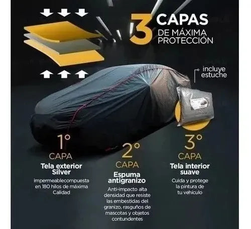Funda Cubre Auto Antigranizo Impermeable Silver Premium (ENVÍO GRATIS)