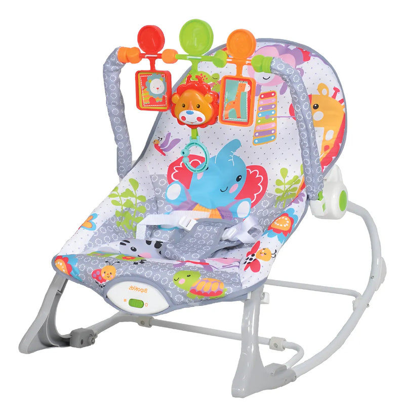Silla Mecedora Para Bebé  Eléctrica Animales Celeste (ENVÍO GRATIS)