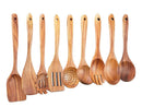 Set de Utensilios de Cocina 9 Piezas con Mango de Madera – Antiadherente y Resistente (ENVÍO GRATIS)