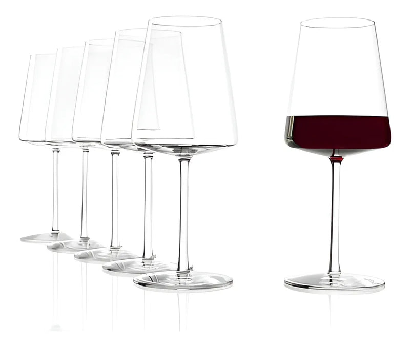 Juego de 6 Copas de Cristal para Vino Tinto – 520 ml (ENVÍO GRATIS)