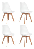 Set x4 Sillas Comedor Nórdicas Tapizadas – Estilo Tulip, Interior y Exterior (ENVÍO GRATIS)
