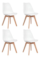 Set x4 Sillas Comedor Nórdicas Tapizadas – Estilo Tulip, Interior y Exterior (ENVÍO GRATIS)