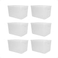 Set X6 Canastos Organizadores Con Tapa Caja 26x18x16 Moderna (ENVÍO GRATIS)