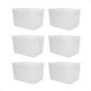 Set X6 Canastos Organizadores Con Tapa Caja 26x18x16 Moderna (ENVÍO GRATIS)