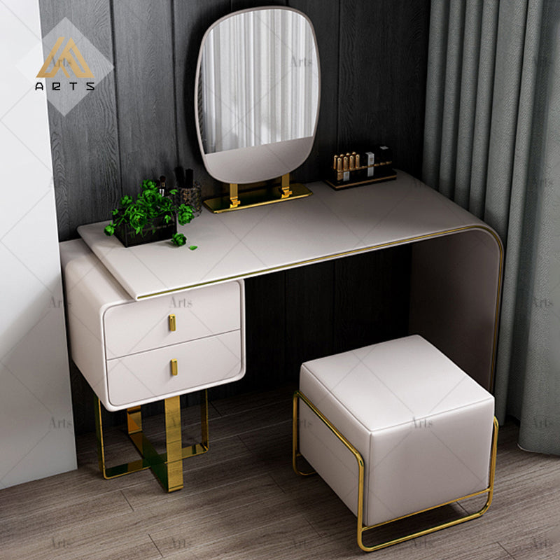 Tocador Nórdico Moderno con Espejo y Banqueta (ENVÍO GRATIS)