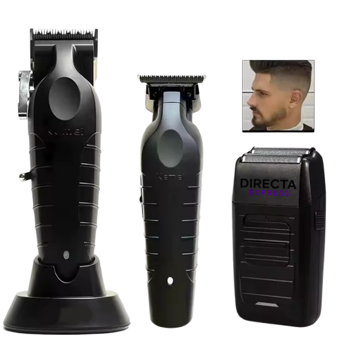 Set Profesional de Corte y Acabado – Clipper + Aparador + Accesorios (ENVÍO GRATIS)