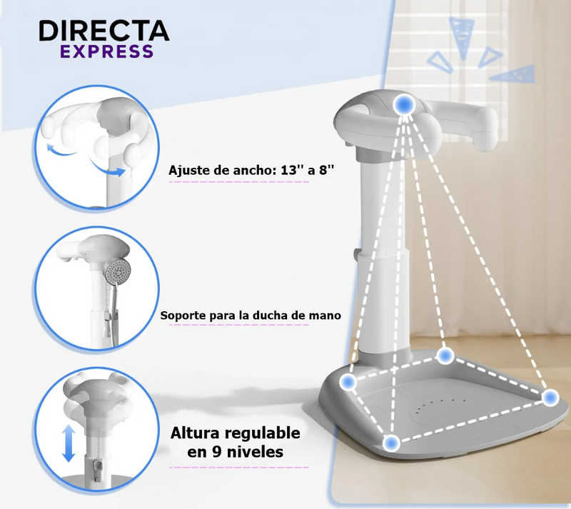 Soporte de Ducha Infantil | Altura Regulable | Seguro y Práctico (ENVÍO GRATIS)